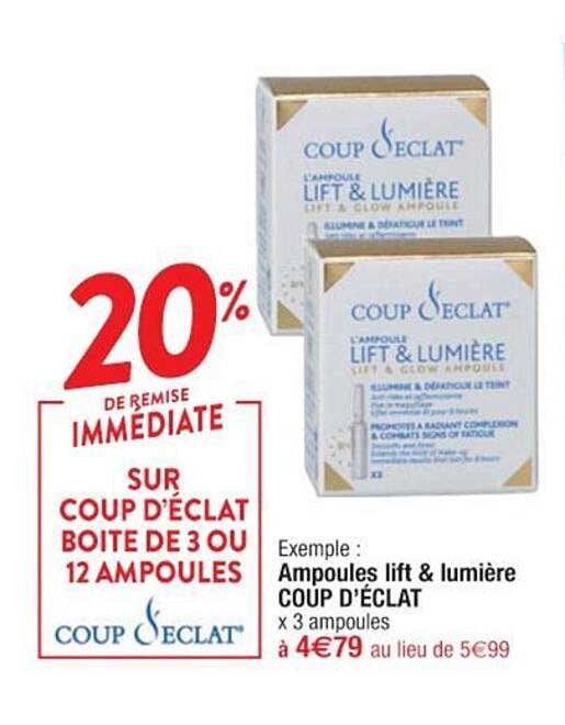ampoules lift & lumière coup d'éclat