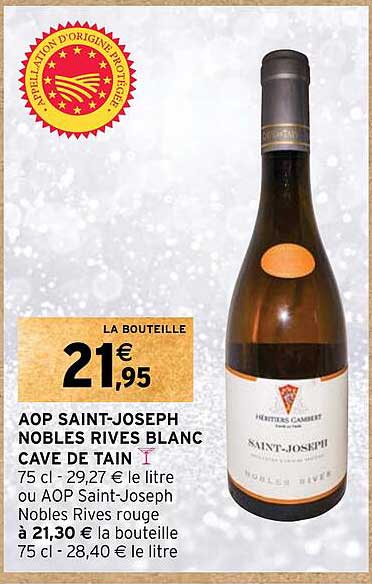 aop saint-joseph nobles rives blanc cave de tain