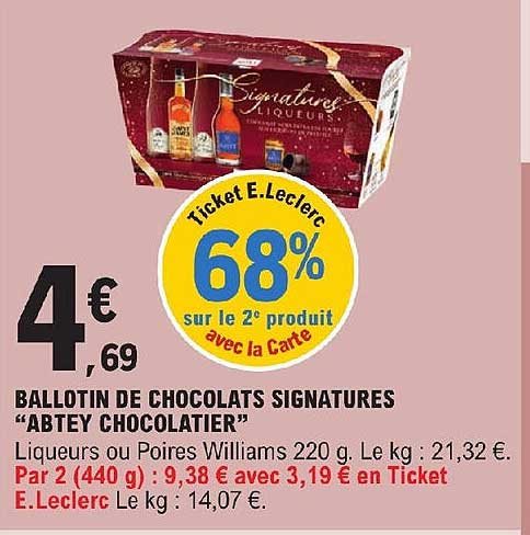 ballotin de chocolats signatures "abtey chocolatier"