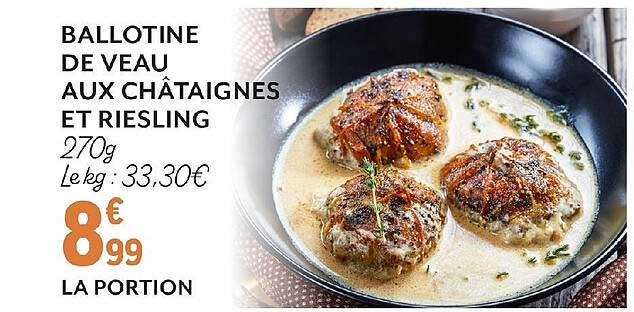 ballotine de veau aux châtaignes et riesling
