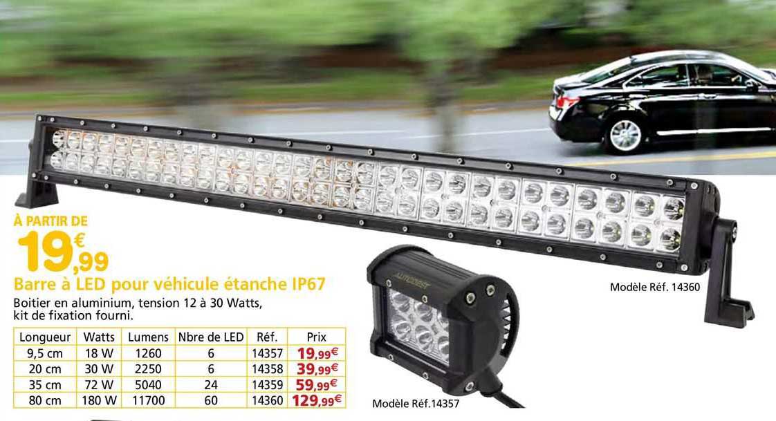 barre à led pour vehicule étanche ip67