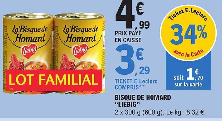 bisque de homard "liebig"