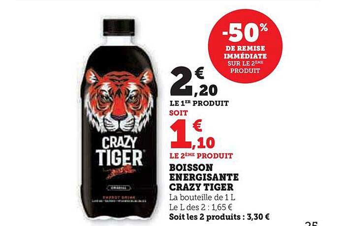 Boisson Energisante Crazy Tiger