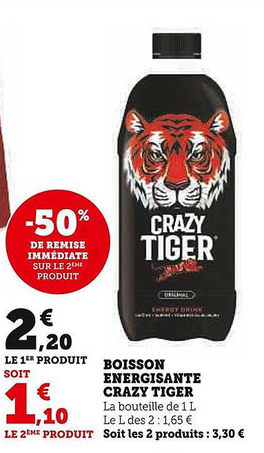 boisson énergisante crazy tiger