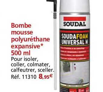 Bombe Mousse Polyuréthane Expansive Soudal