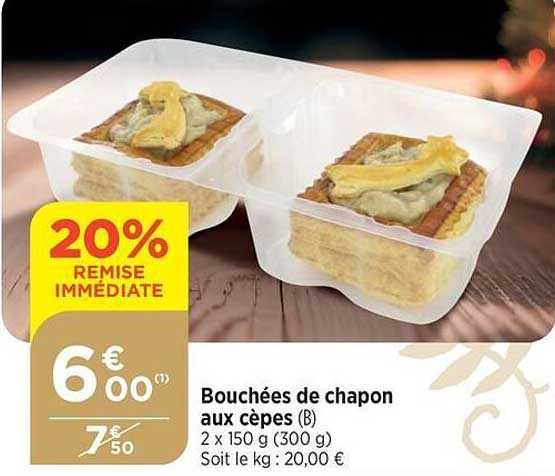 bouchées de chapon aux cèpes