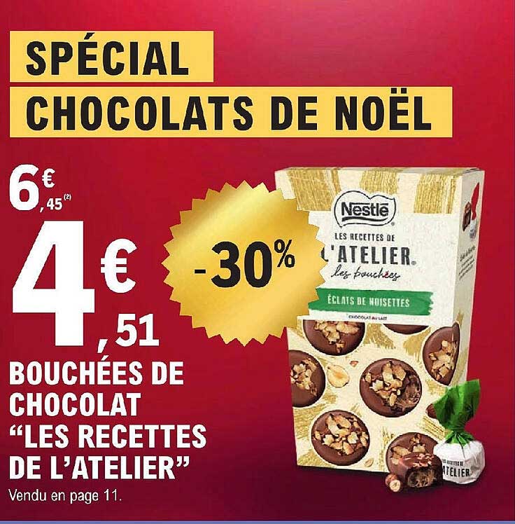 bouchées de chocolat "les recettes de l'atelier"