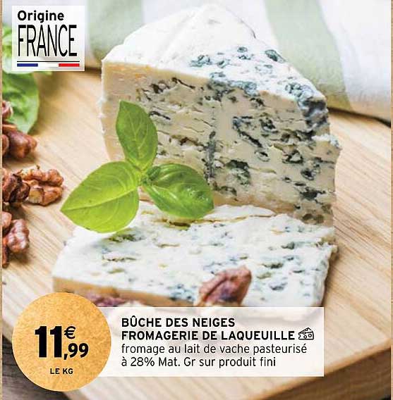 bûche des neiges fromagerie de laqueuille