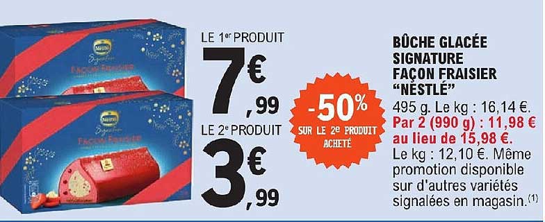 bûche glacée signature façon fraisier "nestlé"