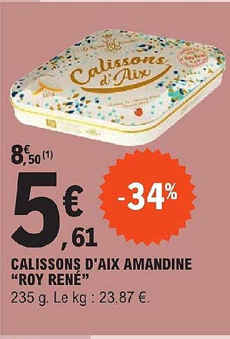 calissons d'aix amandine "roy rené"