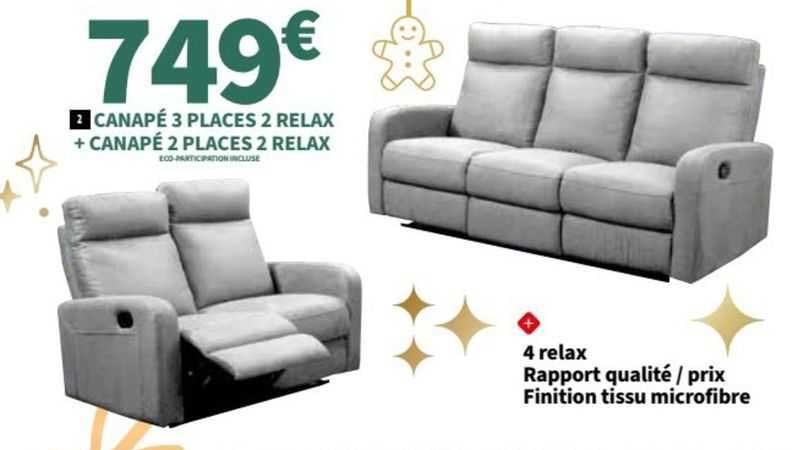 Canapé 3 Places 2 Relax + Canapé 2 Places 2 Relax