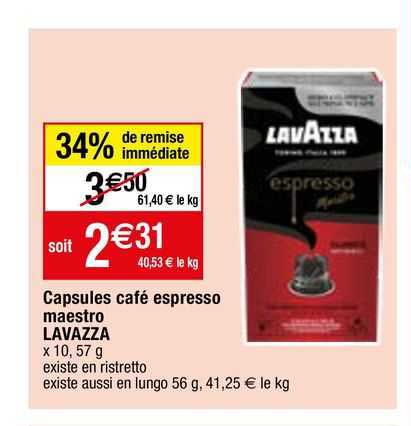 capsules café espresso maestro lavazza