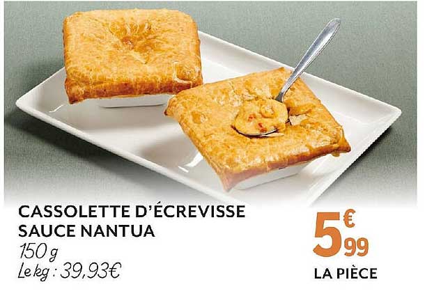 cassolette d'écrevisse sauce nantua