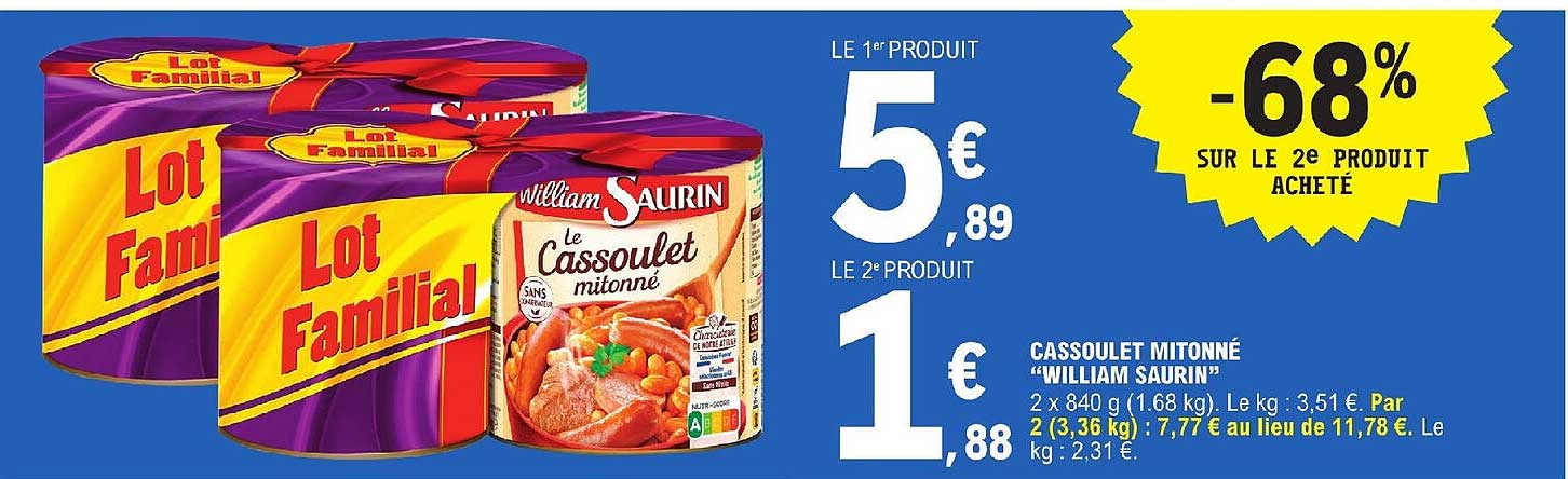 cassoulet mitonné "william saurin"