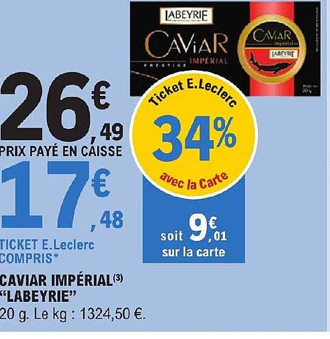 caviar impérial "labeyrie"