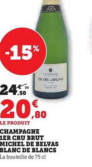 champagne 1er cru brut michel de belvas blanc de blancs