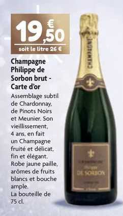 champagne philippe de sorbon brut - carte d'or