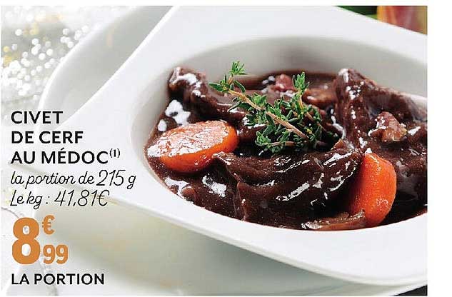 civet de cerf au médoc