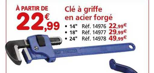clé à griffe en acier forgé
