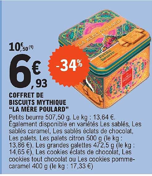 coffret de biscuits mythique "la mère poulard"
