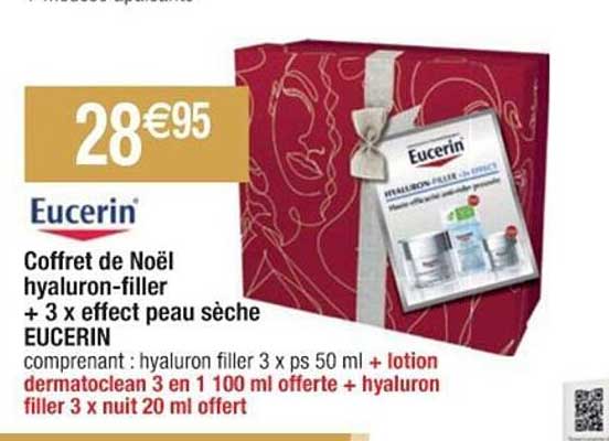 coffret de noël hyaluron-filler + 3 x  effect peau sèche eucerin