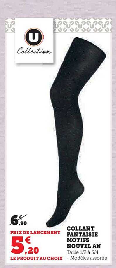 collant fantaisie motifs nouvel an