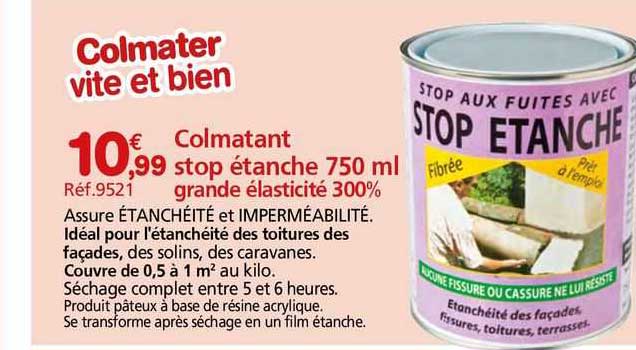 colmatant stop étanche grande élasticité