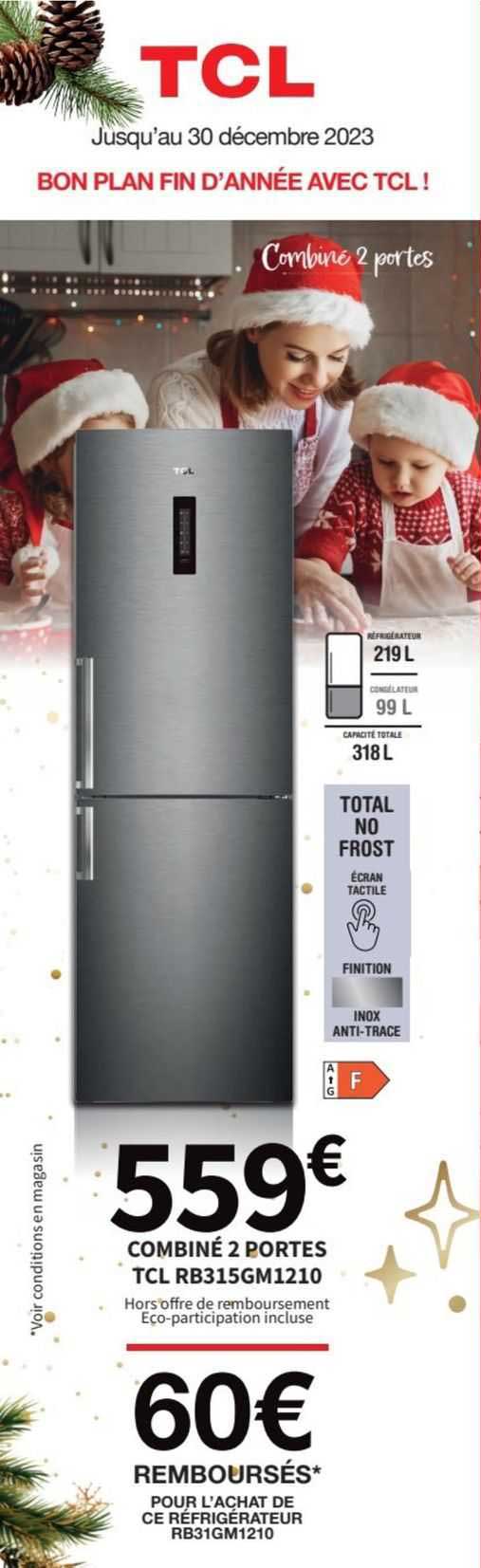 Combiné 2 Portes Tcl