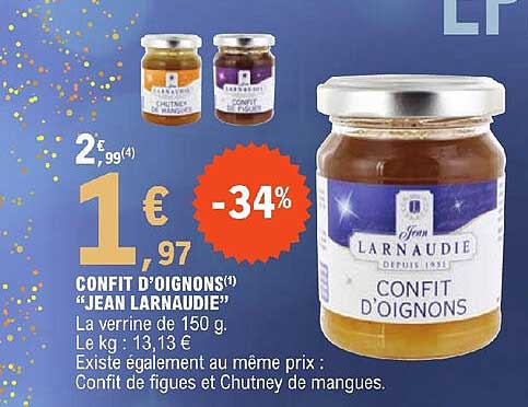 confit d'oignons "jean larnaudie"