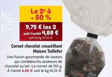 cornet chocolat croustillant maison taillefer