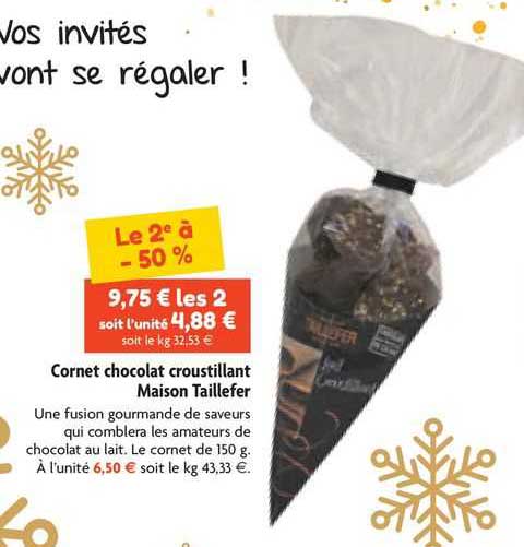 cornet chocolat croustillant maison taillefer