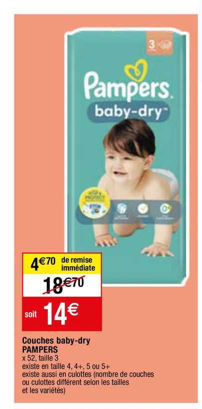 couches baby-dry pampers