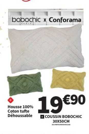 coussin bobochic 30 x 50 cm