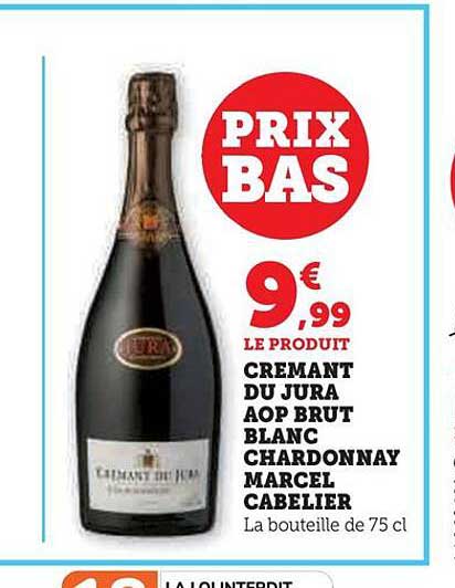 Cremant Du Jura Aop Brut Blanc Chardonnay Marcel Cabelier