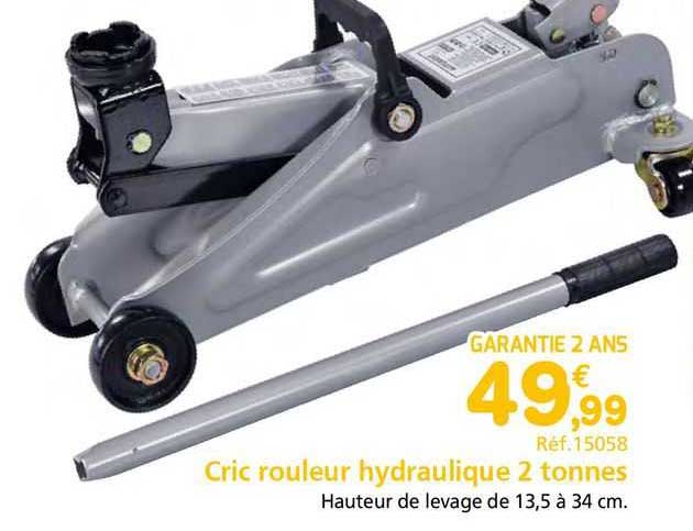 cric rouleur hydraulique 2 tonnes