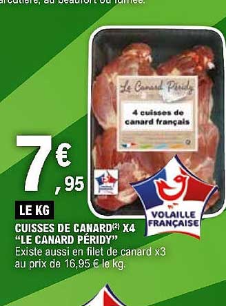 cuisses de canard x 4 "le canard péridy"