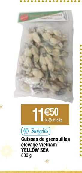cuisses de grenouilles élevage vietnam yellow sea