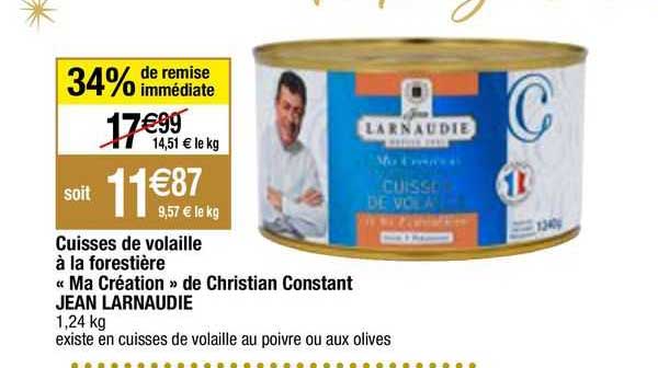 cuisses de volaille à la forestière «ma création» de christian constant jean larnaudie