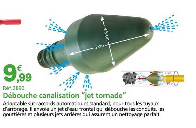 débouche canalisation "jet tornade"