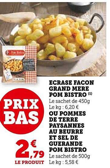 écrasé façon grand mère pom bistro ou pommes de terre paysannes au beurre et sel de guérande pom bistro