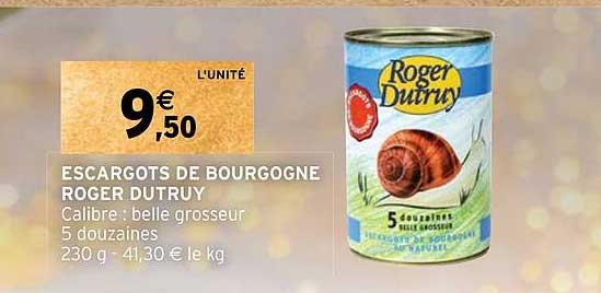 escargots de bourgogne roger dutruy