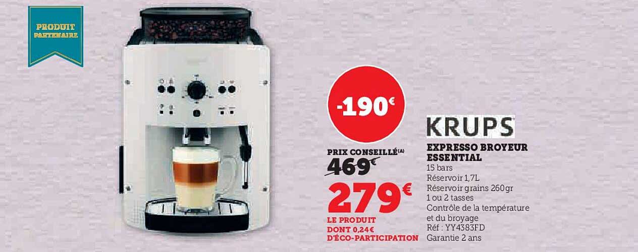 Expresso Broyeur Essential Krups