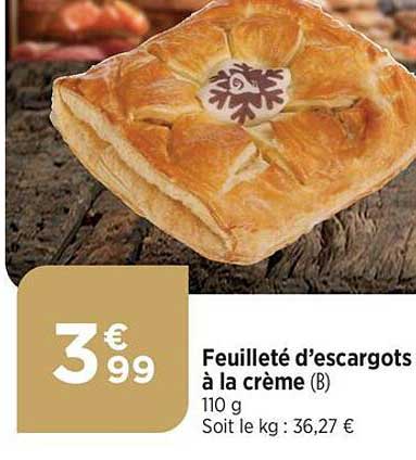 feuilleté d'escargots à la crème