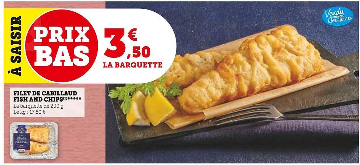 filet de cabillaud fish and chips