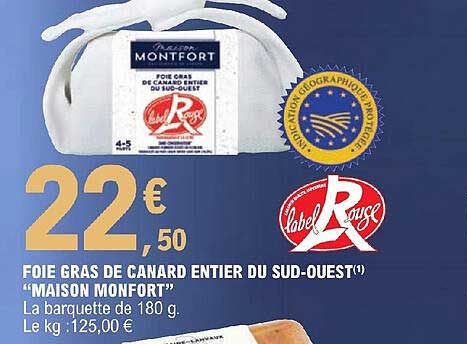 foie gras de canard entier du sud-ouest "maison monfort"