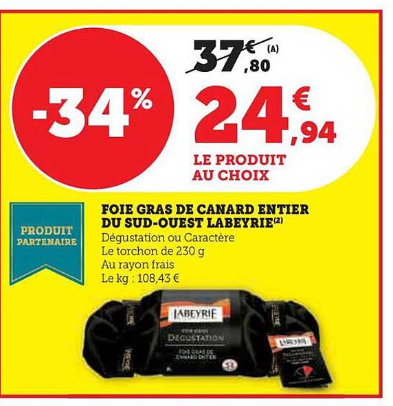 Foie Gras De Canard Entier Du Sud-ouest Labeyrie