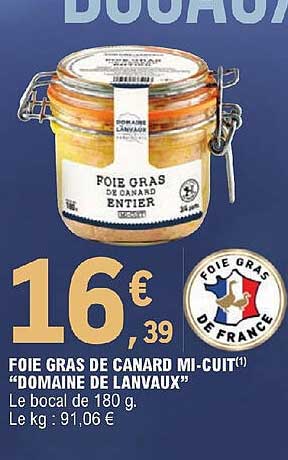 foie gras de canard entier mi-cuit "domaine de lanvaux"