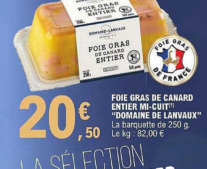 foie gras de canard entier mi-cuit "domaine de lanvaux"