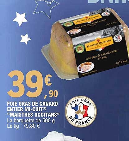 foie gras de canard entier mi-cuit "maistres occitans"