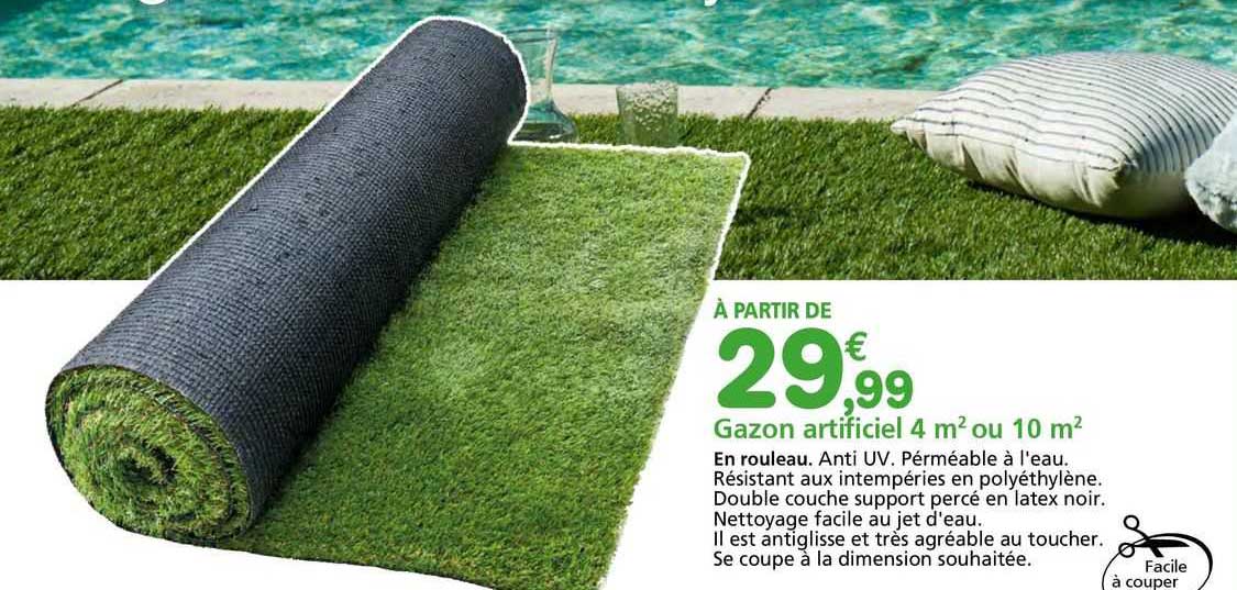 gazon artificiel 4 m² ou 10 m²